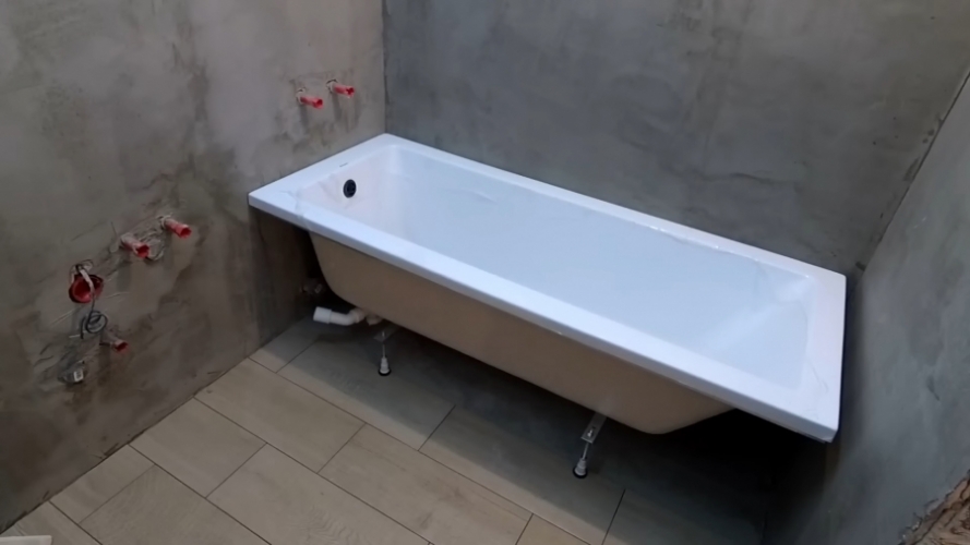 Установка акриловой ванны своими руками: варианты монтажа без привлечения специалистов, пошаговая инструкция